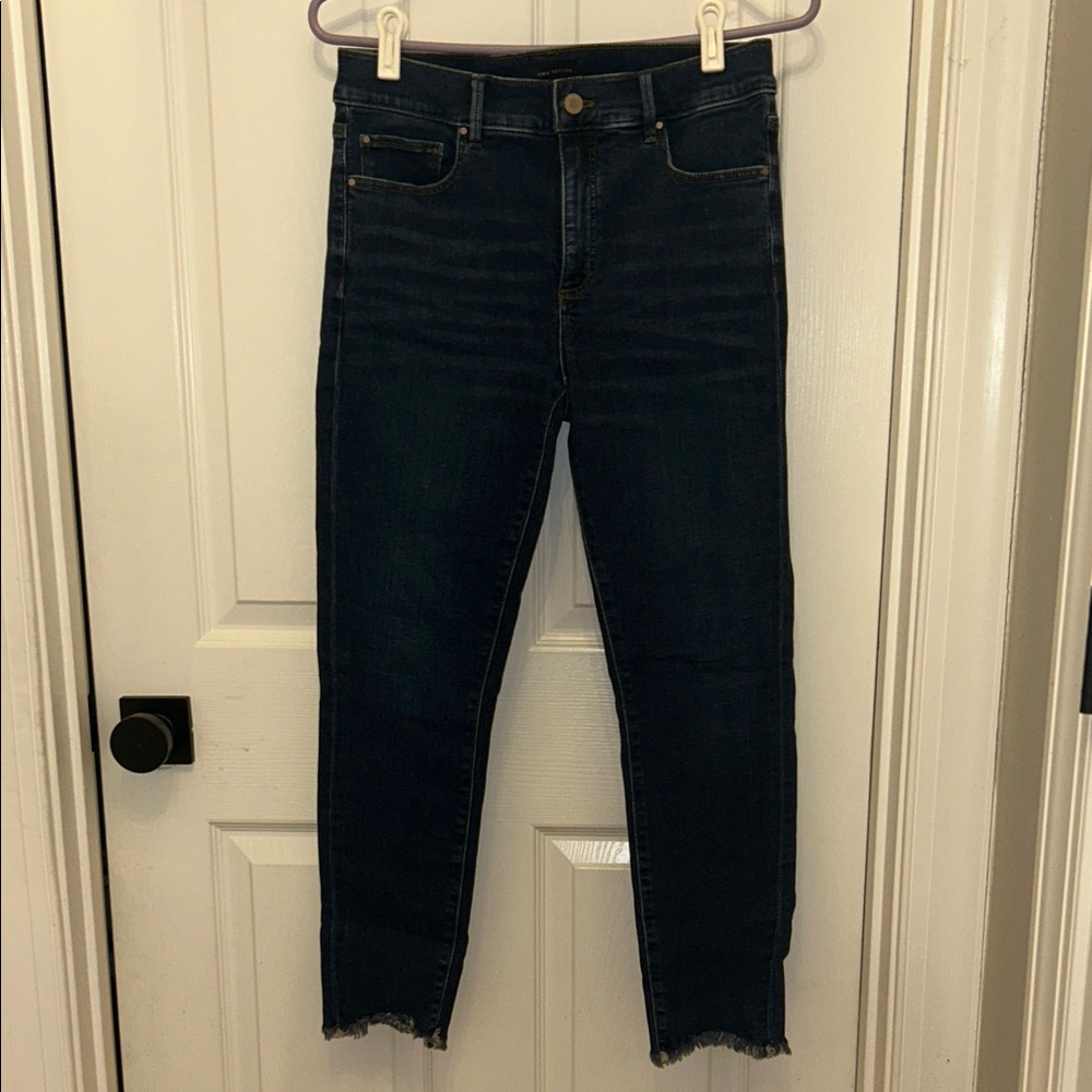 Ann Taylor Dark Blue Skinny Crop Women's Jeans